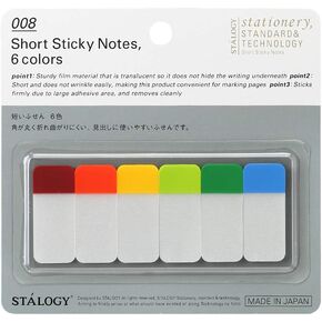 أعلام Stalogy S3-F لزجة: 3/5 بوصة. x 1.4 بوصة. / متنوع (6 ألوان)
