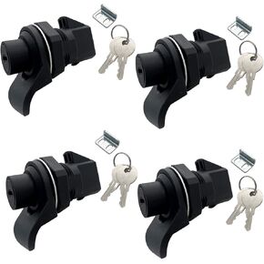 6Pcs Push Button Lock Glove Box Latch with Key,Boat Glove Box Latch,Tool Box Latch for Marine Boat Tool Box, Glovebox Electronic Box,Latch Replacement (6)