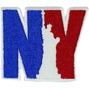NH NY New York Iron on Patches - تصحيحات التريسي للديكور ، 2.5 × 2.1 بوصة