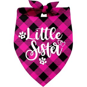 Little Sister Dog Bandanas ، Bandanas Dog ، Pet Dog Triangle Darf Bandanas Bibs ، Apt Accfories Pet ، Pet Baby Plaid Mancf Canner Coxports ، Dog Bandana Pet Lovers (W8)