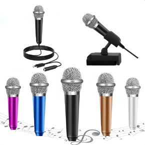Mini Microphone for iPhone, Miniature Microphone, ASMR Microphone, can be Used for Singing, Recording Video or Audio, Voice Calls, YouTube, Blog (Rose Red)