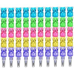 acfun 10pcs لطيف الدب ملون أقل انحراف أقل بقصات قابلة للتكديس 5 في 1 أقلام التراص مفضلات لحفلات أعياد الميلاد لوازم مدرسة أقل