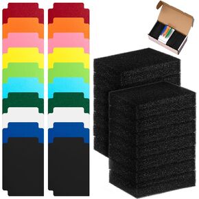 50 Pcs Trading Card Dividers and 24 Pcs Card Dividers Foam High Elasticity Sponge Multicolor Page Plastic Separator with Tab Shock Absorbing Insert for Storage Box Game Sport Protection