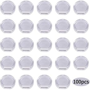 100pcs Silicone Earring Pads, Soft Clip-On Earring Cushions, Clear Pocket-Style Ear Pads for Pain Relief, Comfortable and Secure Fit