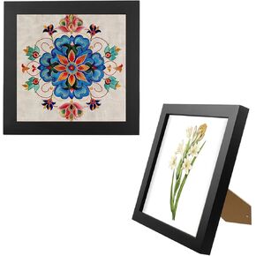 2 PCS Wood Embroidery Hoop Frame,7 Inch Square Embroidery Hoops Wood Display Frame for Finished Cross Stitch Hoop Frame DIY Art Craft Sewing Ornaments
