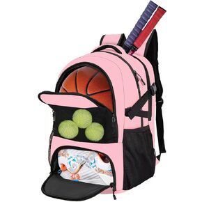 Sport Backpack - Multifunctional Sports Bag for Tennis, Badminton, Basketball etc, With shoe compartment