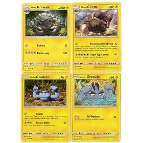 Alolan Golem 37/181 - Team Up - Rare - Pokemon Evolution 4 Card Set - Alolan Graveler Alolan Geodude