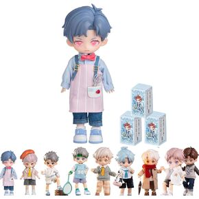BJD Blind Box,Kawaii SIMONTOYS Series-PEETSOON Male Classmate 1/12 Ball Jointed Doll Collectable Figure Posable Dress Up for Girls Gift Toys