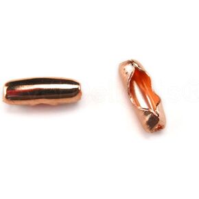 CleverDelights 2.4 ملم مشابك سلسلة الكرة - Rose Gold Color - 100 Pack - Metal Bead Connector