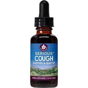 WishGarden Herbs Serious Cough Soothing & Quieting - Fast-Acting Herbal Cough Suppressant for Adults, Dry Cough Relief and Cough Expectorant, Soothes Throat Irritation and Chest Decongestant, 2oz