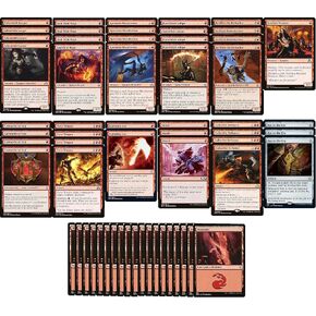 Mono Red Aggro Burn Deck - Modern Legal - Custom Custom - Magic the Gathering - MTG - 60 Card