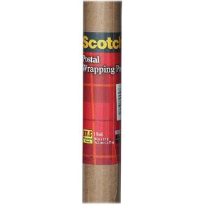 Scotch Postal Wrapping Paper, 30 Inches x 15-Feet, Kraft Paper