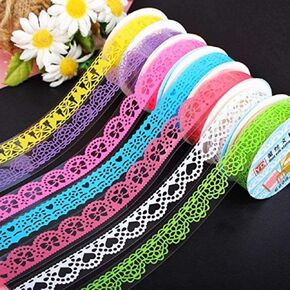 3pcs لون عشوائي لون washi شريط تقنيع الشريط DIY لزجة لزجة الشريط لا لزج لسكان سكانينغ مناسبة ديكورات خاصة
