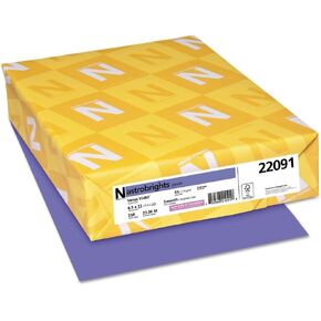 Astrobrights 22091 Color Cardstock, 65lb, 8 1/2 X 11, Venus Violet, 250 Sheets