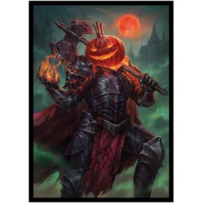 Fantasy North - The Pumpkin King - 100 Sced Matte TCG Sleeves - يناسب Magic MTG Commander Pokemon وغيرها