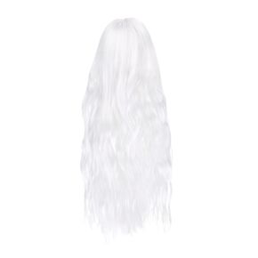 Patikil 14 '' Doll Long Hair Doll ، إكسسوارات شعر شوكة من الحرير الناعم من 22-23 سم محيط يدويًا ، قمر أبيض