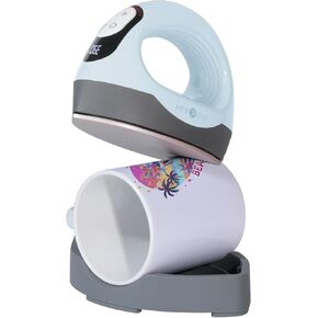 HTVRONT Mini Heat Press - 3 in 1 Heat Press Machine for T-Shirts Mugs Hats with Larger 2 in 1 Curved & Flat Heat Plate -Mini Iron Heat Press 3 Customized Temp & Time, Digital Display Memory Function