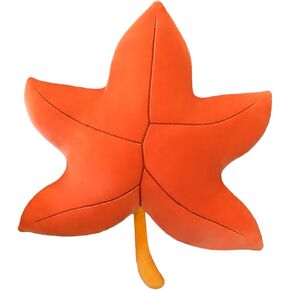 Zhidiloveyou Maple Leaf Pillow Plush Plush Plant على شكل وسادة زخرفية لطيف ، 19.7 "