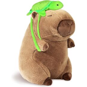 لطيف Capybara أفخم مع حقيبة ظهر للسلحفاة ناعمة capybara الحيوانات المحشو الحيوانات capybara العناق الهدايا capybara دمية وسادة للأطفال فتيات ألعاب (السلاحف كابيبا براون 11.8 بوصة)