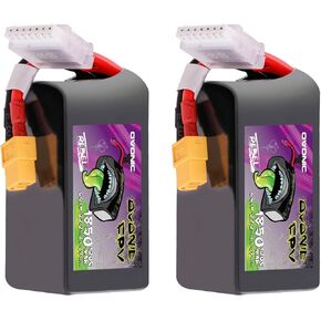 OVONIC 6S 1850mAh Lipo Battery 22.2V 120C Battery with XT60 Plug for RC Car Truck RC Vehicles Boat Drone RC Airplane Quadcopter Helicopter FPV Racing Hobby Models [1 Package Including 2 Batteries]