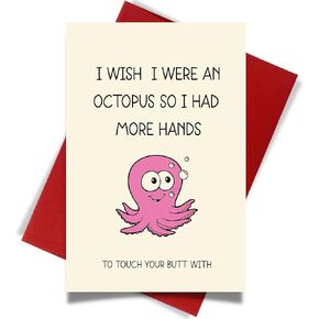 Cheerin Funny Greeting Card مع Envelope - بطاقة الذكرى - بطاقة عيد ميلاد رومانسية - هدايا مرحة له صديقها صديقها زوجة الزوجة