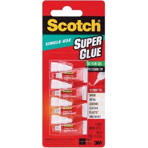 Scotch Super Glue Gel 4 Single Use Tubes (3 Pack) in Saudi Arabia