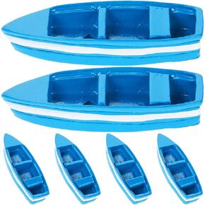 Imikeya Miniature Dollhouse Boat 6pcs Beach Micro Micro Resin