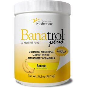 Banatrol® Natural Anti-Diarrheal with Prebiotics, Relief for IBS, Recurring Diarrhea, Clinically Supported Medical Food, Non-Constipating, 90 Servings (Banana)