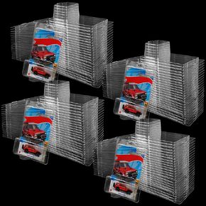 96 Pcs Clear Protector Cases Model Car Clamshell Cases Display Case Clear Protective Packs Car Blister Pack Covers Compatible with Hot-Wheels for Storage, 7.5 x 5 x 2 Inch