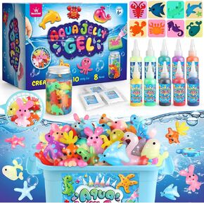 طقم ألعاب Magic Gel Water Elf ، Aqua Fairy Water Gel Kit للأطفال مع 10pcs Aqua Jelly Gels & Animal Morn