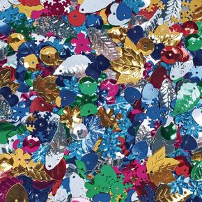Colorations® Sequins & Spangles Package Pack ، حقيبة قيمة 1 رطل ، رائعة للحرف اليدوية ، والتصنيع ، والتزيين ، وحتى إضافة إلى الوحل ، ومشرق وملون ، وجعل الحرف اليسار وتلألأ ، ألوان وأحجام متنوعة