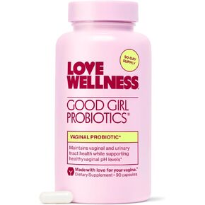 Love Wellness Vaginal Probiotics for Women, Good Girl Probiotics | pH Balance Supplement for Feminine Health with Prebiotics | Urinary Tract Health for Vaginal Odor & Flora | 120 Count (Pack of 2)