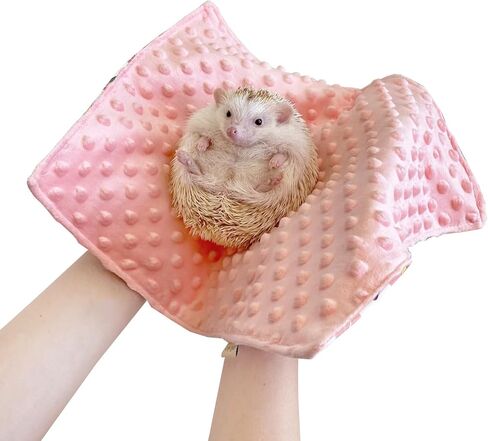 Pet Small Animal Bedding Fleece Cage Liner Fabric, 30 x 40 CM Blanket - Ideal for Guinea Pigs, Hedgehogs, Sugar Gliders - Reversible and Machine Washable (Pink) in Kuwait