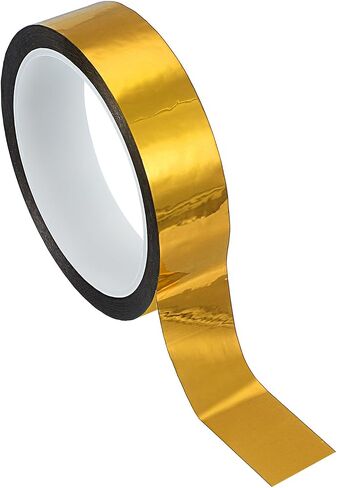 PATIKIL Metalized Polyester Film Tape 3/8 Inch x 55 Yards, Metallic Decor Tape Brushed Silver Adhesive Mirror Tape for Detailing Accent Wall Graphic Arts Boat Trim Walls in Saudi Arabia