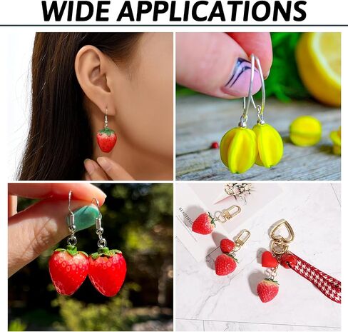 Craftdady Fruit Dangle Charms Pendants Cute Resin Food Pendants Apple Orange Pineapple Strawberry Pendants Lovely Vegetable Mushroom Charms for DIY Craft Earring Bracelet Necklace Jewelry Making in Kuwait