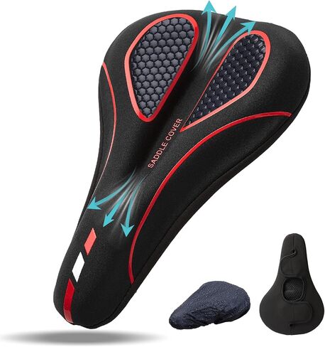 Bike Seat Cushion - Bike Seat Cover for Men & Women Comfort, Bike Cushion for Narrow Bike Seat, BMX, MTB & Road, Bicycle Seat Cushion Fit for Peloton, Spin and Stationary Bike, Indoor Outdoor Cycling in Saudi Arabia