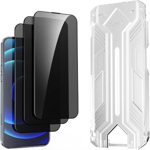3 Pack for iPhone 14 Pro 6.1 inch Tempered Glass Screen Protector, Privacy Protection, Auto Positioning, Bubble Free, Easy Installation, Tempered glass in Saudi Arabia