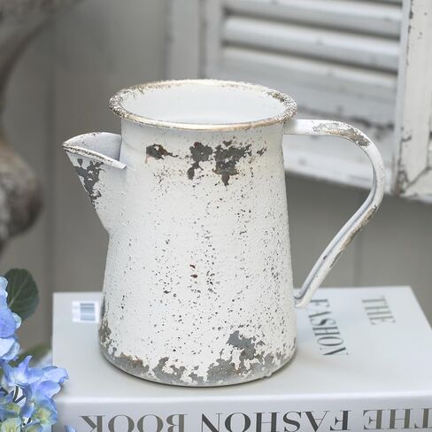 Vintage Metal Milk Jug Vase Rustic Vase Flower Vase Farmhouse Vase Small Vases for Flowers Vintage Decorative Pitcher Vase Decorations Flower Vases for Centerpieces in Saudi Arabia