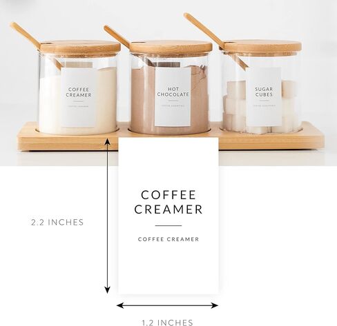 Coffee Bar Essentials Coffee Labels Stickers - 72 Coffee Syrup Labels Coffee Station Organizer - Coffee Labels for Coffee Bar Accessories Gifts Coffee Bar Organizer Coffee Essentials in Kuwait