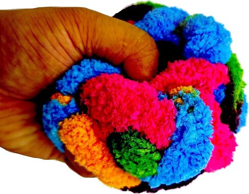 2 Pack Crochet Fidget Ball for Alzheimer Dementia Patients Sensory Toys for Skin Pickers Trichotillomania Stretch and Squeeze Stress Balls Skin Picking Fidget (Yarn Ball) in Kuwait
