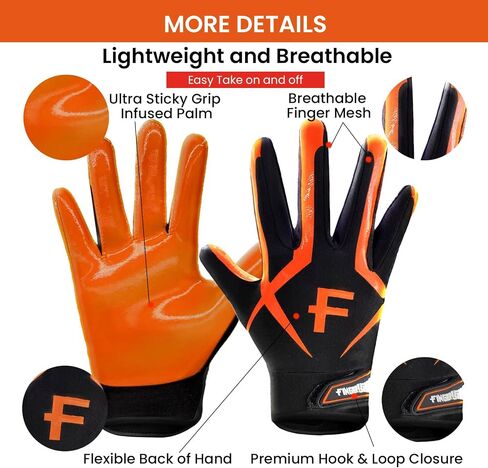 Football Gloves Youth Adult Pro 3.0 Upgrade Ultra Stick Palm Receivers Flexible Silicone High Grip Receiver Glove for Kids Boys Men Women in Saudi Arabia