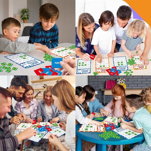 SpriteGru Christmas Bingo Game, 25PCS Bingo Board Game, 2-25 Players Bingo Game Set for Teenager or Adults Xmas Party, Fun Interesting Activity Winter Party Supplies in Kuwait