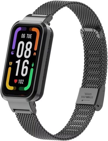 متوافق مع Xiaomi Redmi Smart Band Pro Strap، Redmi Smart Band Pro الفولاذ المقاوم للصدأ استبدال المعادن العصابات الأشرطة ملحقات حزام الساعة لسوار Xiaomi Redmi Smart Band Pro in Kuwait