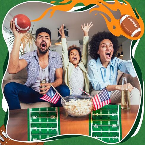 6 Pcs Basketball Party Table Runner 60 x 6 Inch Sports Tablecloth Runner Field Tablecloth Striped Basketball Table Runner for Sports Party Dining Room(Basketball) in Kuwait