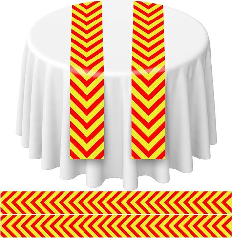 6 Pcs Basketball Party Table Runner 60 x 6 Inch Sports Tablecloth Runner Field Tablecloth Striped Basketball Table Runner for Sports Party Dining Room(Basketball) in Kuwait