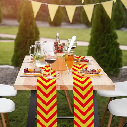 6 Pcs Basketball Party Table Runner 60 x 6 Inch Sports Tablecloth Runner Field Tablecloth Striped Basketball Table Runner for Sports Party Dining Room(Basketball) in Kuwait