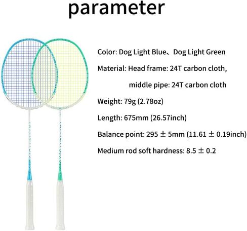 pre-Strung Carbon Fiber Badminton Racket 2.78oz Super Lightweight Badminton Racque for Outdoor Backyards Gym Park Playground Sports in Saudi Arabia