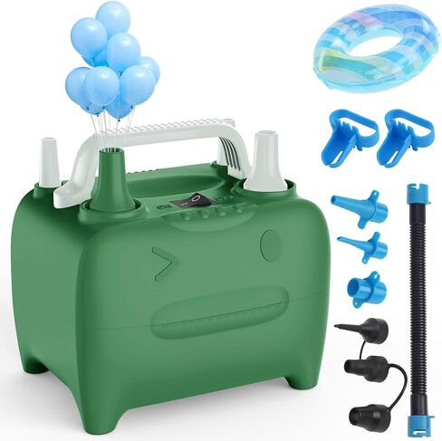 OWill Balloon Pump Electric, Multipurpose Balloon Inflator Electric Air Pump, Portable Dual Nozzle Balloons Air Pump Electric 600W Blow Machine for Party Decoration in Saudi Arabia