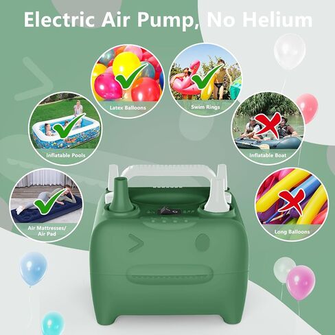 OWill Balloon Pump Electric, Multipurpose Balloon Inflator Electric Air Pump, Portable Dual Nozzle Balloons Air Pump Electric 600W Blow Machine for Party Decoration in Saudi Arabia