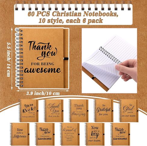 180 PCS موظف تقدير هدايا الهدايا المسيحية السائبة دوامة ملاحظات دينية الإسبانية الإسبانية ملهمة كرافت مع الأقلام الآية والسلاسل المفاتيح لكنيسة الأحد (شكرا لك) in Kuwait